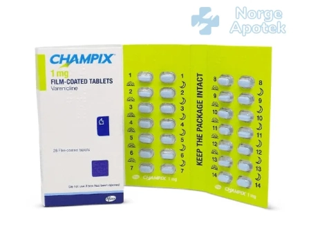 Kjøp Champix 0,5 mg og 1 mg tabletter til laveste pris i No