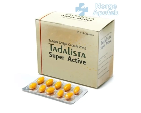 Kjøp Tadalista Super Active (Tadalafil) 20 mg på nett uten resept i Norge